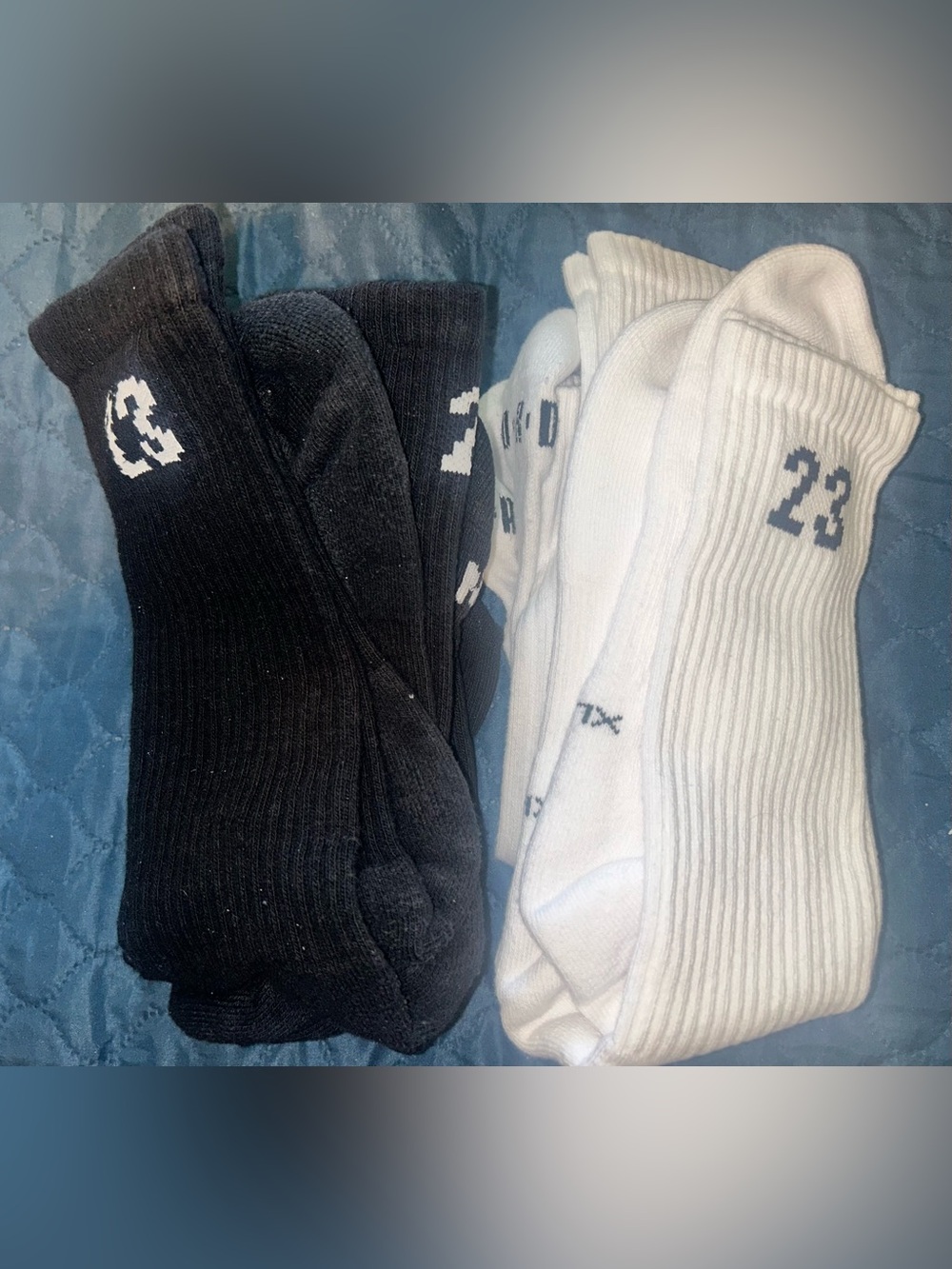 Jordan Black & White Men's Crew Socks - 6-Pack Size XL